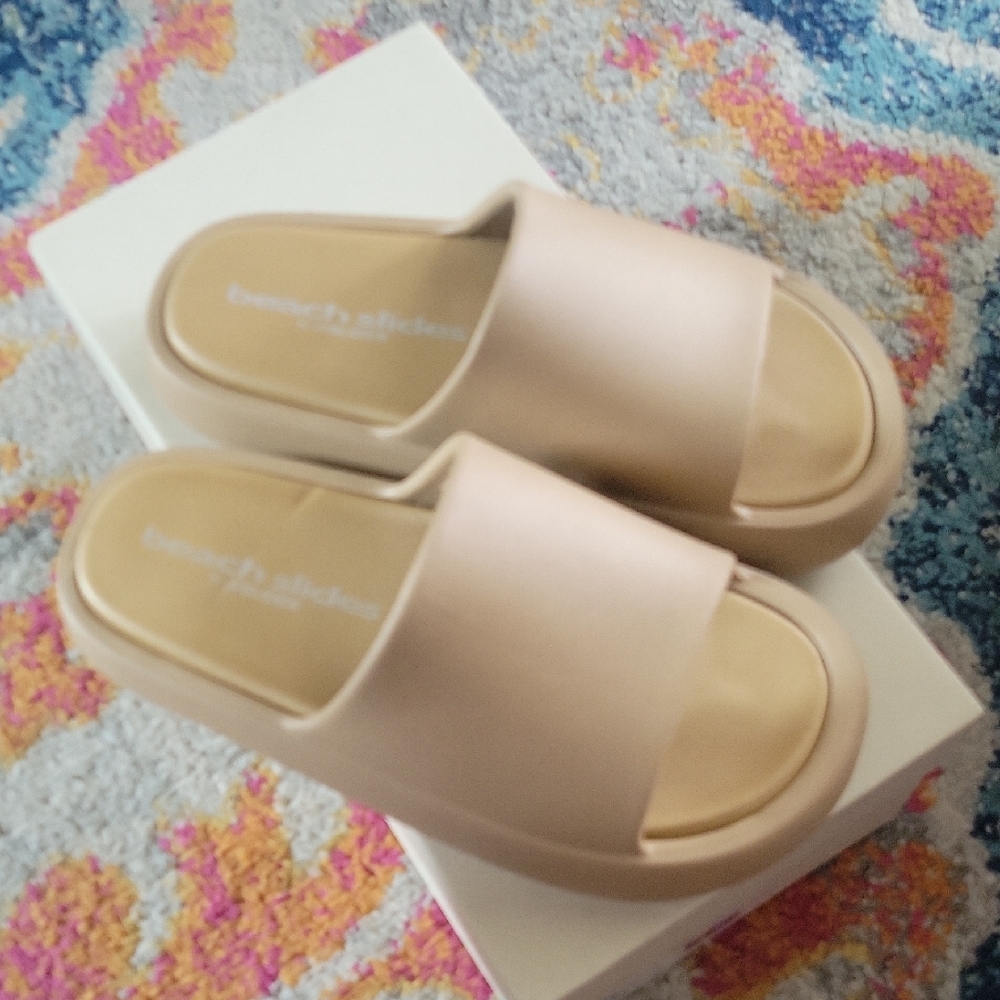 Beach Slides By J Slides Eva Squish NEW Sz 7 In Sand